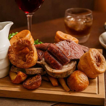 Image for Sunday Roast for 4 with a bottle of wine